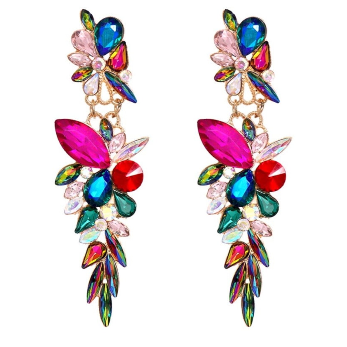 Kolczyki kolorowe unikatowe wizytowe okazałe