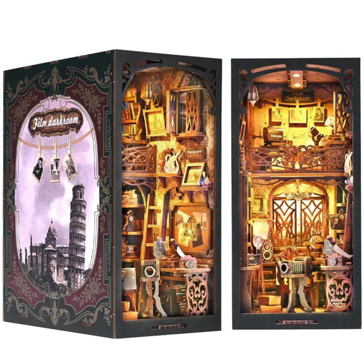 Miniaturowy domek Book Nook - Stara fotografia