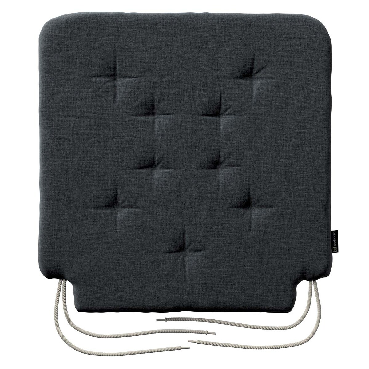 Poduszka na krzesło Olek, grafitowy welwet, 42 x 41 x 3,5 cm, Ingrid