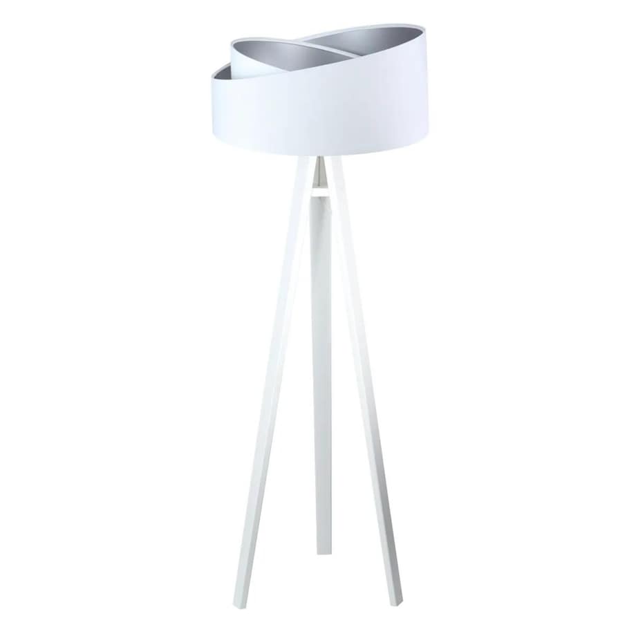 Lampa stojąca GEMSTONE biała/srebrna