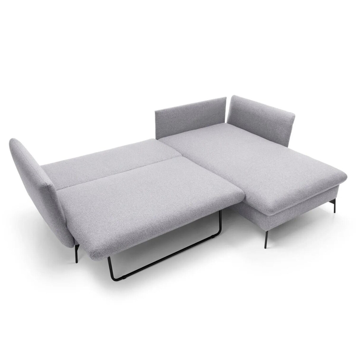 Narożnik z funkcją spania LINDA szary prawy/lewy