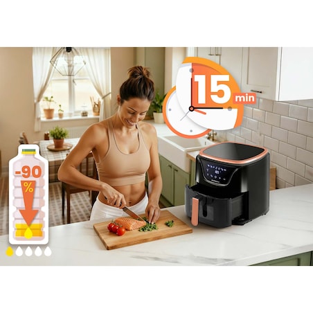 Frytkownica beztłuszczowa AIR FRYER 5l 1500w Berdsen