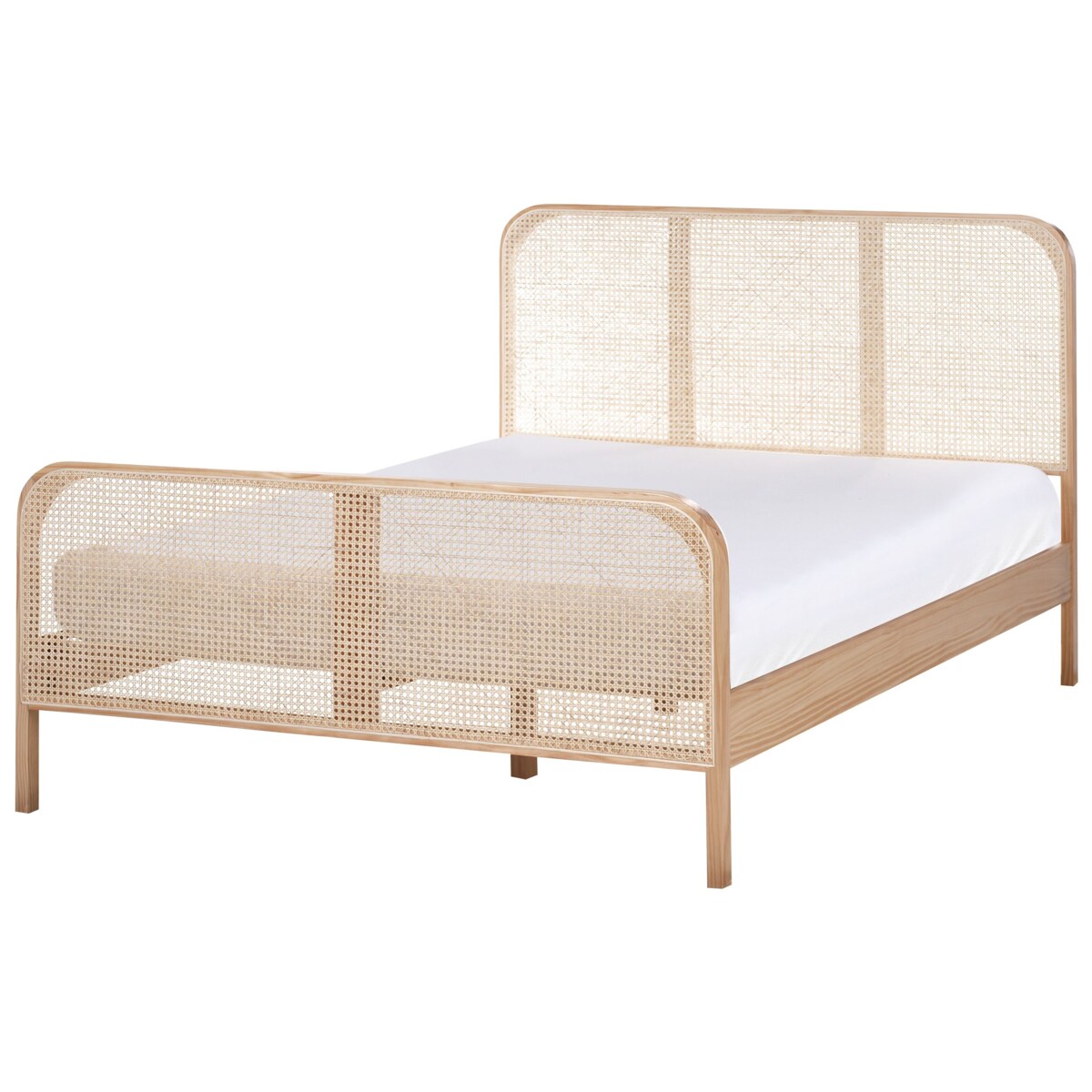 Łóżko Drewno sosnowe GONFARON 140 x 200 cm Jasnobrązowy