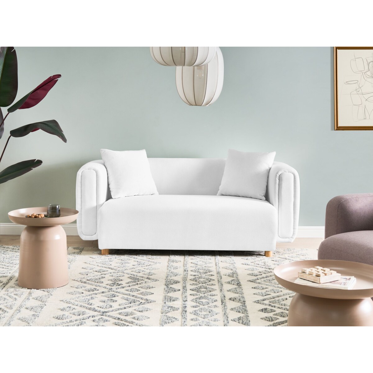 Sofa dla 2 osób LILLEROD Biały