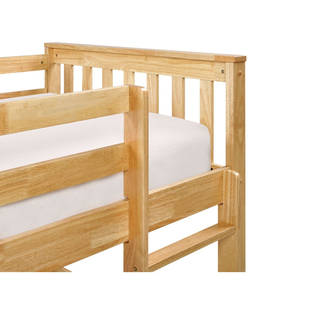 Łóżko piętrowe drewniane 90 x 200 cm jasne LAZER