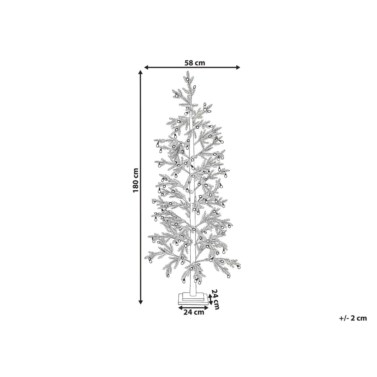 Dekoracja ogrodowa LED TORSA Drzewko 180 cm Zielony