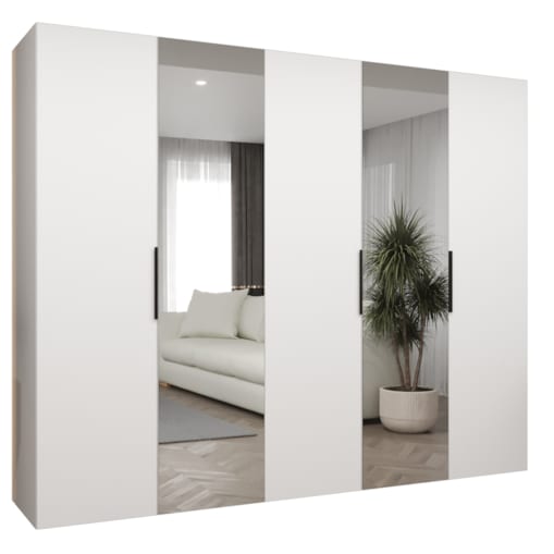 Szafa uchylna otwierana MARBELLA 2 250 wys. 202 cm Biały + u. Czarny