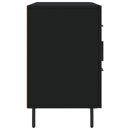 vidaXL Komoda, czarna, 100x36x60 cm, materiał drewnopochodny