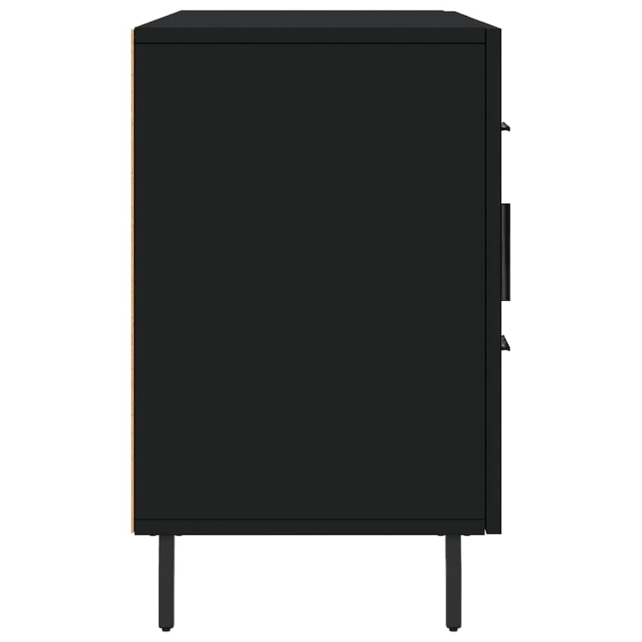 vidaXL Komoda, czarna, 100x36x60 cm, materiał drewnopochodny