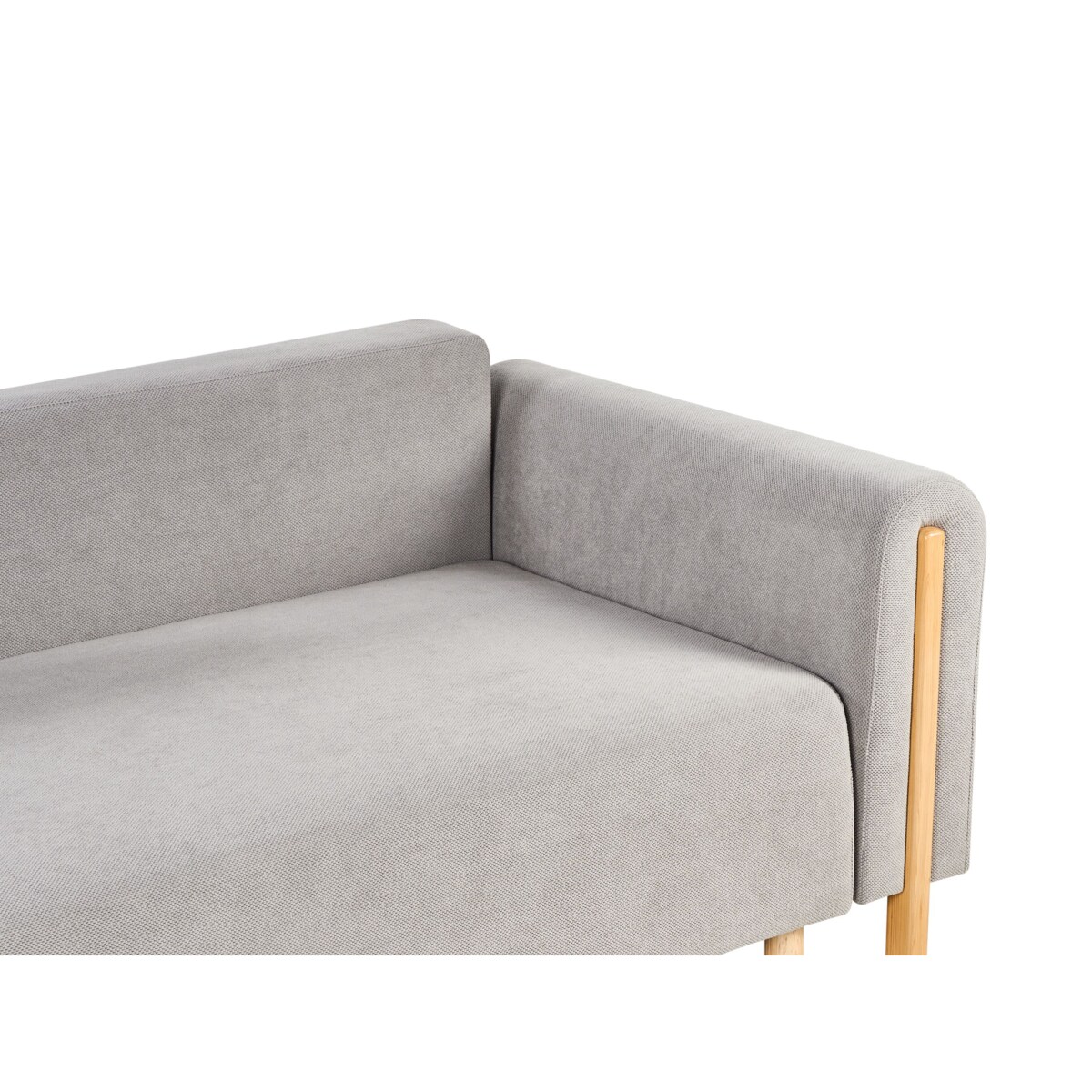 Sofa rozkładana dla 3 osób KVAM Szary ze schowkiem