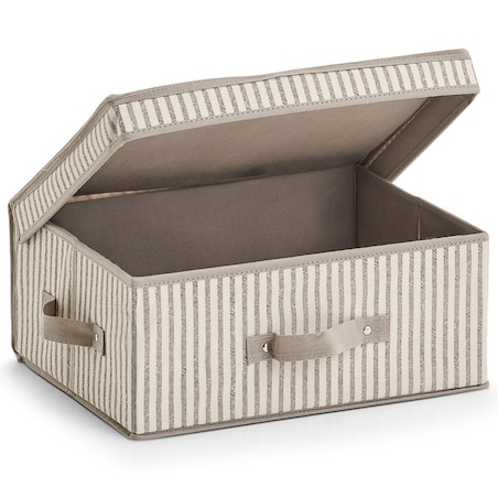 Pudełko materiałowe do przechowywania, składany pojemnik z wieczkiem - 38 x 29 x 16,5 cm, ZELLER
