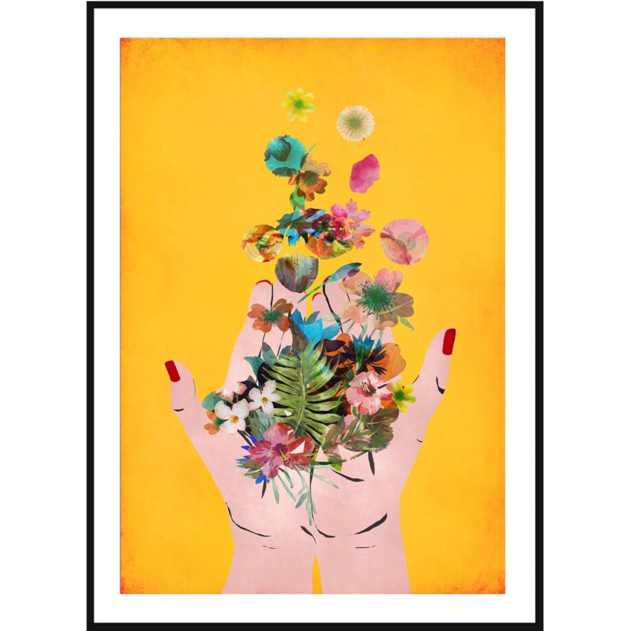 Poster Story, Plakat, Obraz - Dłonie Trzymające Kwiaty, wymiary 50 x 70 cm