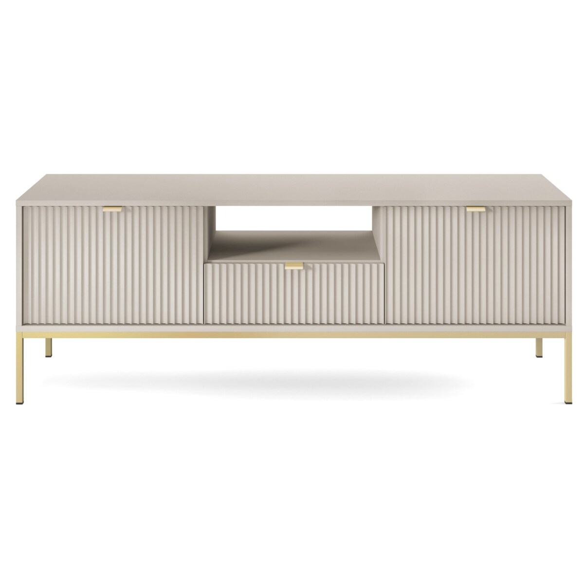 Szafka rtv do salonu NEW - kaszmirowa + st. złoty