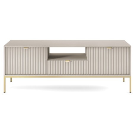 Szafka rtv do salonu NEW - kaszmirowa + st. złoty