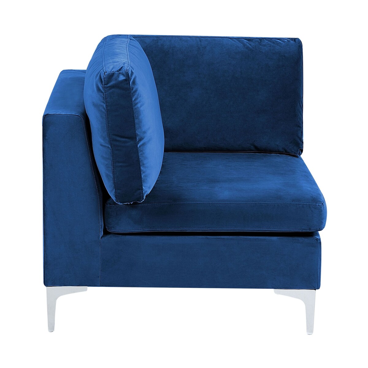 Moduł narożny welurowy niebieski EVJA