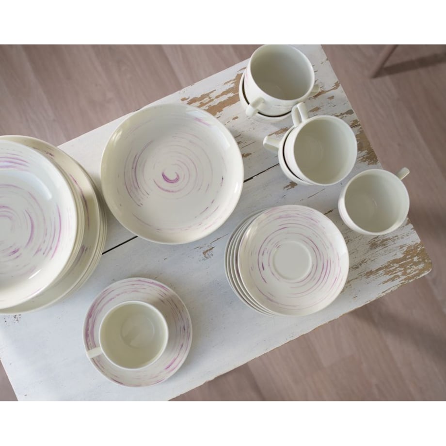 Zestaw talerzy dla 6 osób 18 el. City Wiśniowy Mus CT21