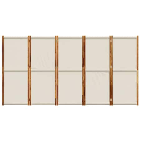 vidaXL Parawan 5-panelowy, jasnoszary, 350x180 cm