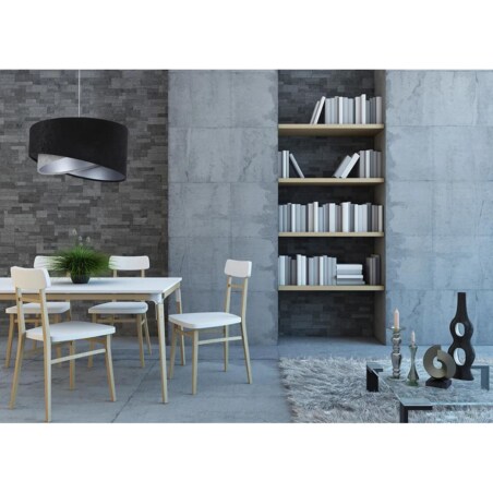 Lampa wisząca SHAPELESS czarna/szara/srebrna