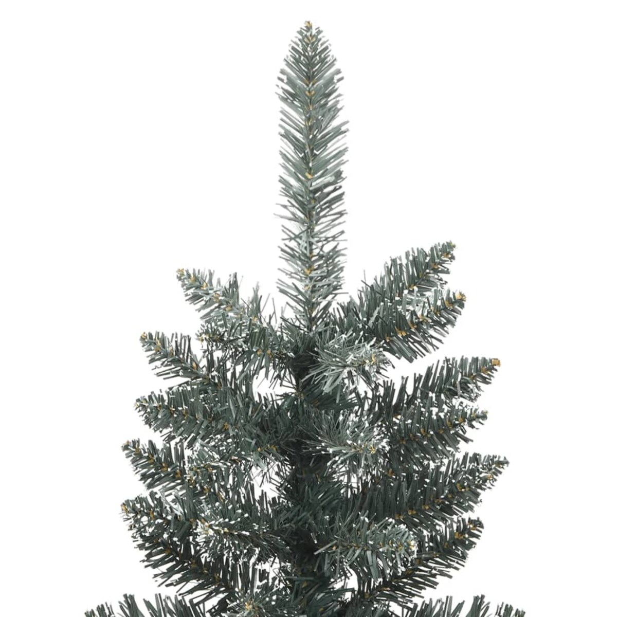 vidaXL Sztuczna, smukła choinka ze stojakiem, zielona, 240 cm, PVC