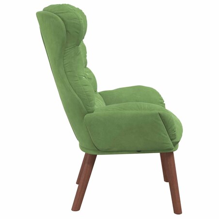 vidaXL Fotel relaksacyjny jasnozielony 69 x 74 x 93 cm Aksamit