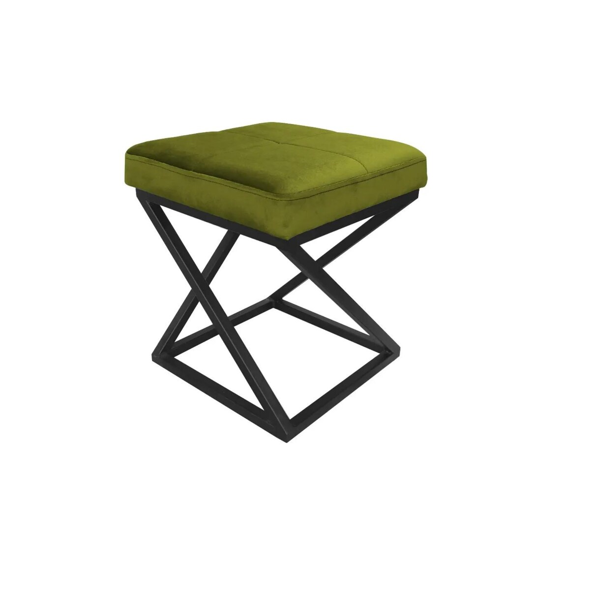 Pufa ZAZU 2 BL VELVET oliwkowa