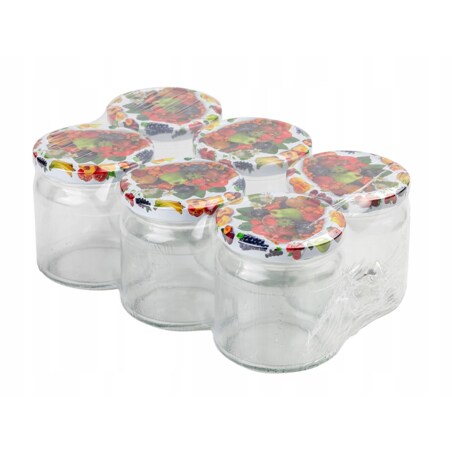 SŁOIK SZKLANY z zakrętką nakrętką 6szt 200 ml na dżem weki przetwory soki
