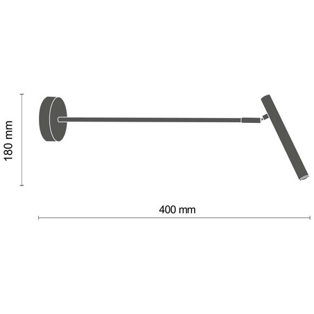 Kinkiet LAMPA ścienna LIVO 0404 Amplex metalowa OPRAWA regulowana tuba na wysięgniku loft złota