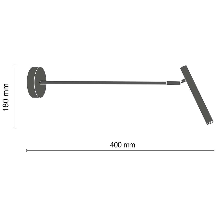 Kinkiet LAMPA ścienna LIVO 0404 Amplex metalowa OPRAWA regulowana tuba na wysięgniku loft złota