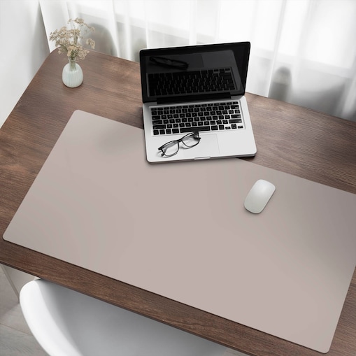 Beżowa mata na biurko Kolor Jasnobrązowy, 120x60 cm