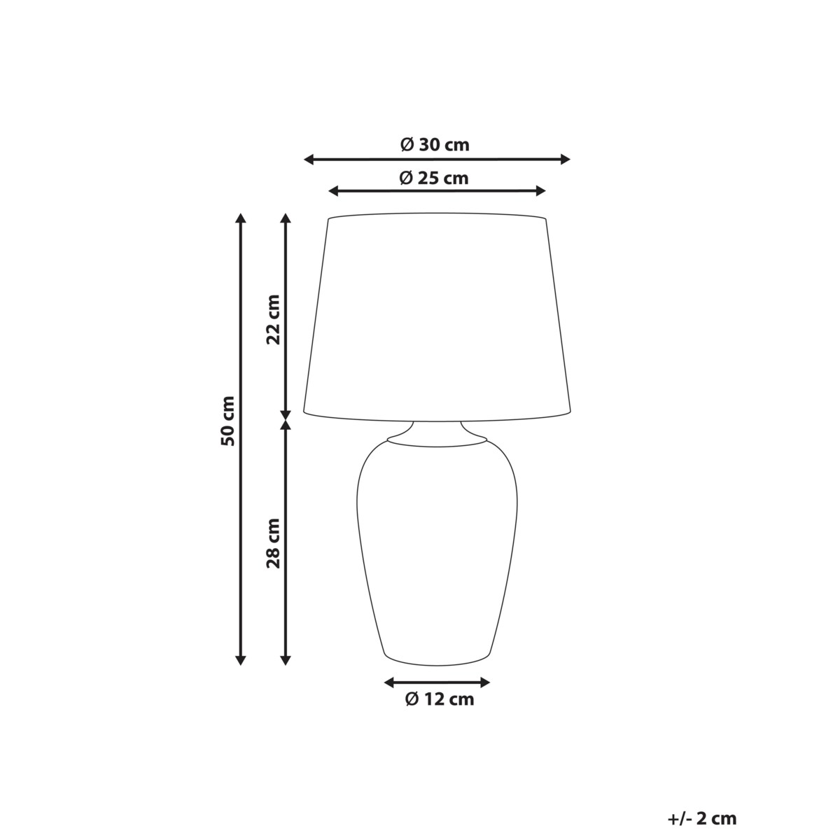 Lampa stołowa JINNY Ceramika Biały