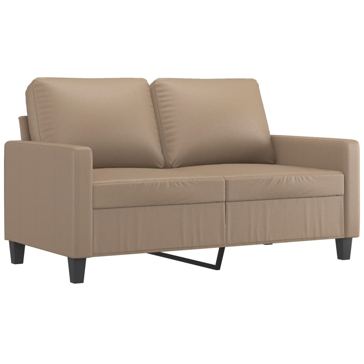 vidaXL 2-osobowa sofa, kolor cappuccino, 120 cm, sztuczna skóra