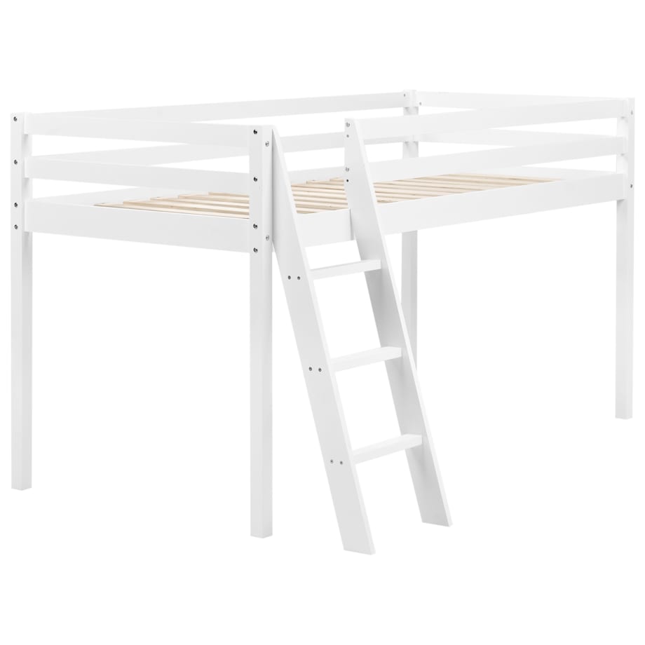 Łóżko na antresoli Drewno ASCOUX 90 x 200 cm Biały