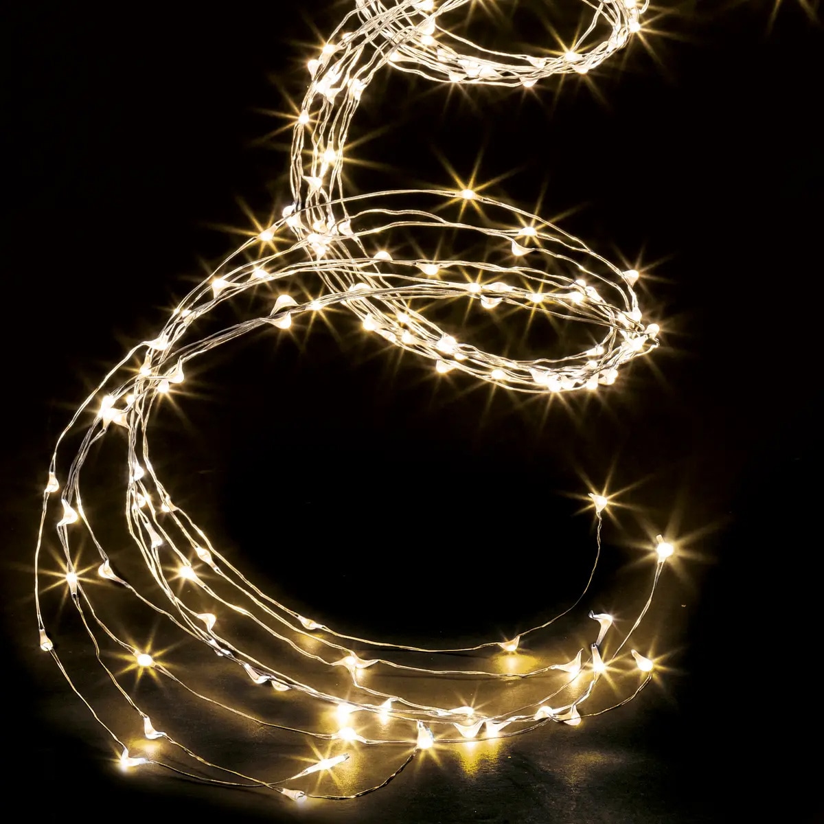 Girlanda świetlna zewnętrzna, kaskada, 600 LED, kolor musztardowy, metal