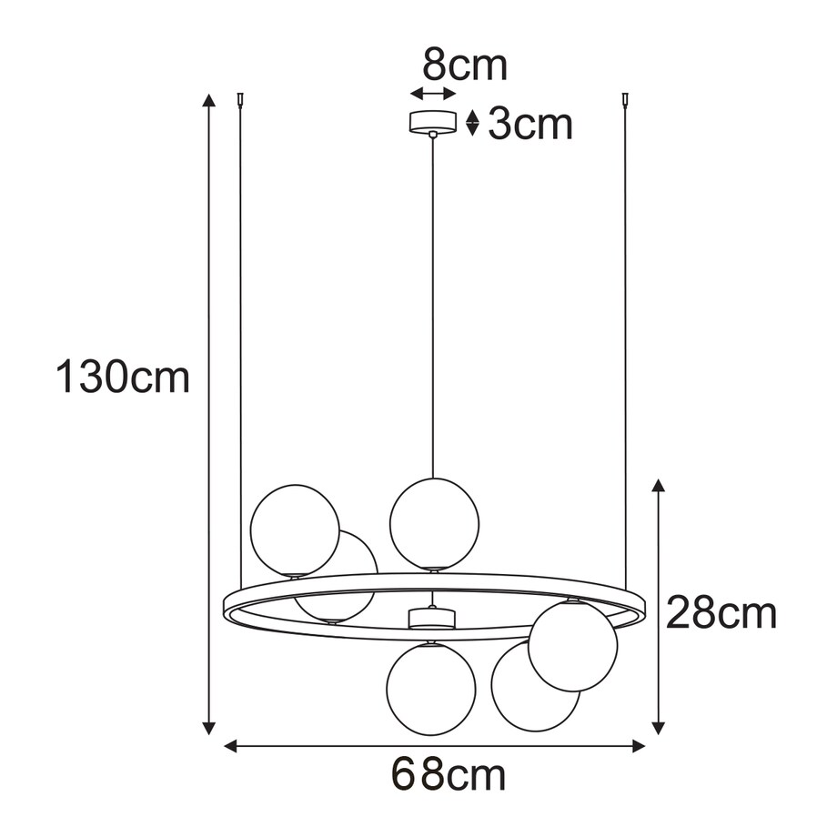 Lampa wisząca K-5697 z serii SATURNO