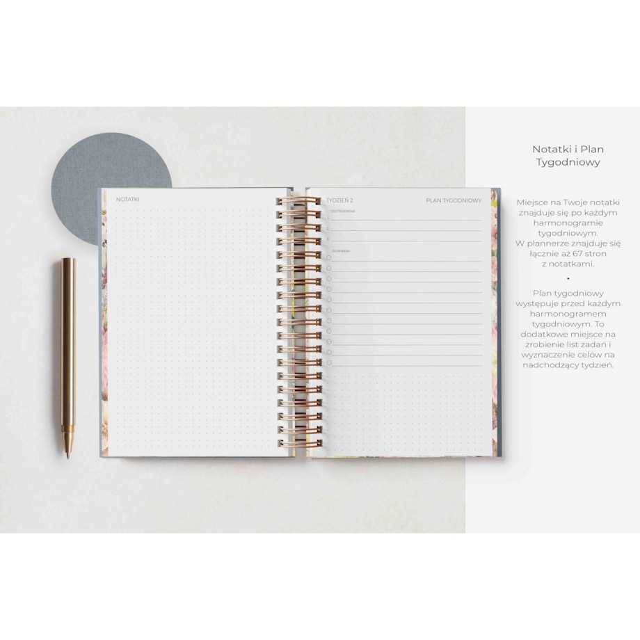 Planner dzienny na spirali 2025 – Nevada