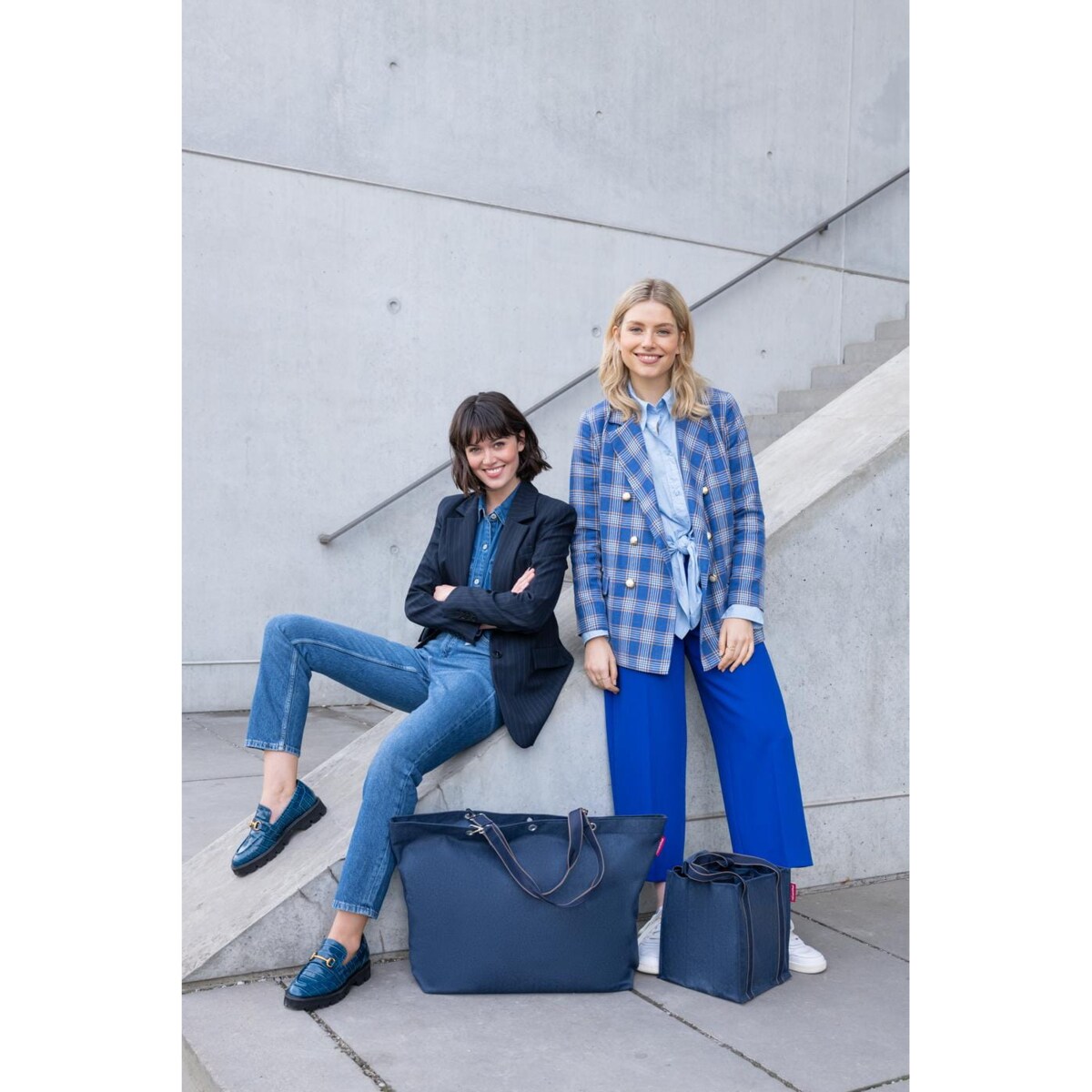 Torba BOOTLEBAG, herringbone dark blue