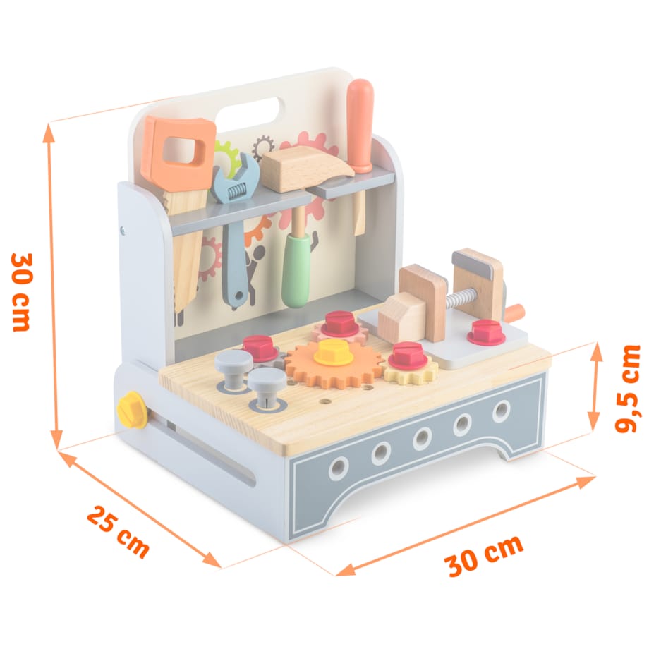 Warsztat dla dzieci drewniany zestaw z narzędziami Ricokids