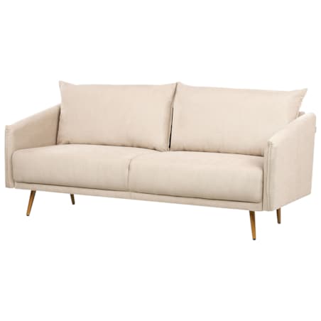 Komplet wypoczynkowy welurowy 5-osobowy beżowy MAURA