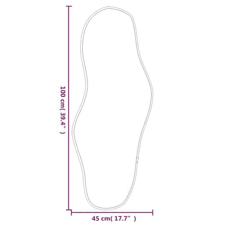 vidaXL Lustro ścienne, czarne, 100x45 cm