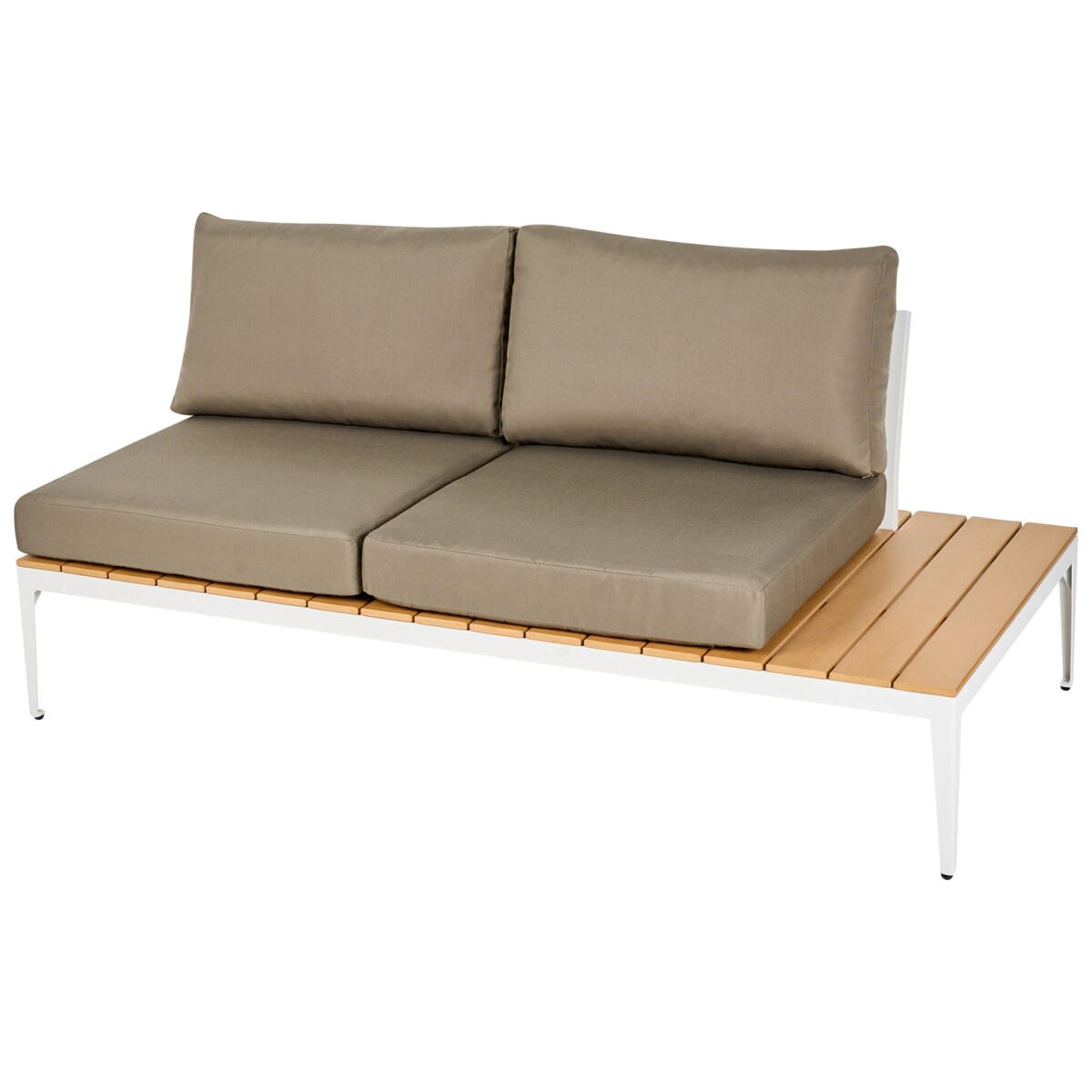 Narożnik ogrodowy ze stolikiem dla 5 osób POSITANO Szary