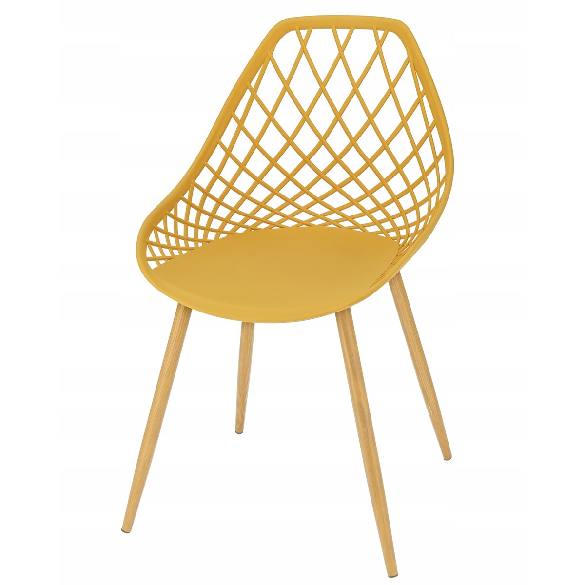 Krzesło ogrodowe plastikowe ARANDA musztardowe