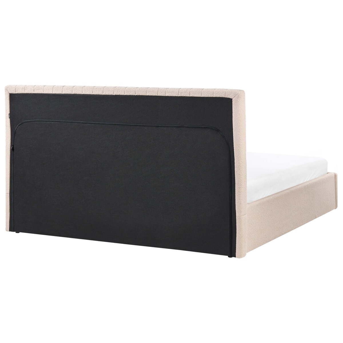 Łóżko z pojemnikiem Boucle VION 180 x 200 cm Beżowy