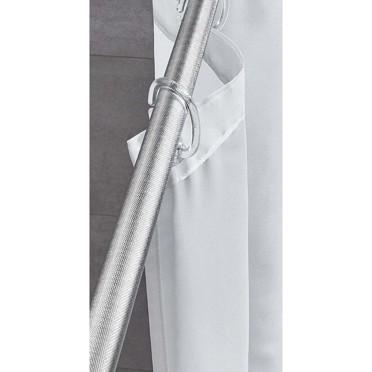 Kleine Wolke Elegancki drążek prysznicowy teleskopowy z dekoracyjną strukturą chrom 21 mm 75-125 cm