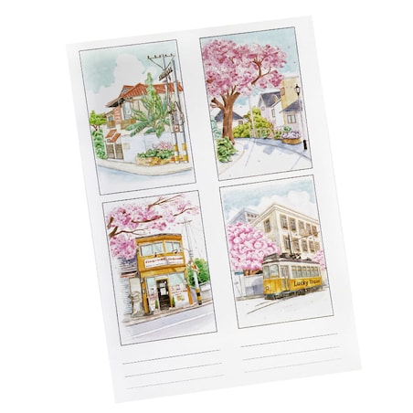 Malowanie akwarelą - Pejzaż miejski - 4 elementy