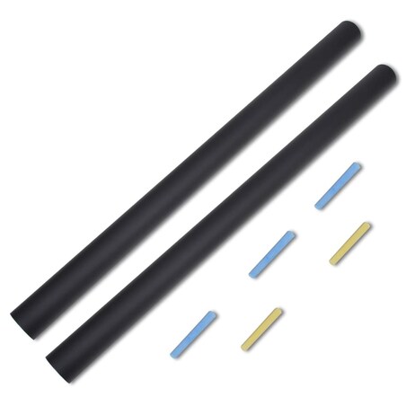 vidaXL Naklejana tablica kredowa (0,60x3m), 2 rolki i kreda w zestawie