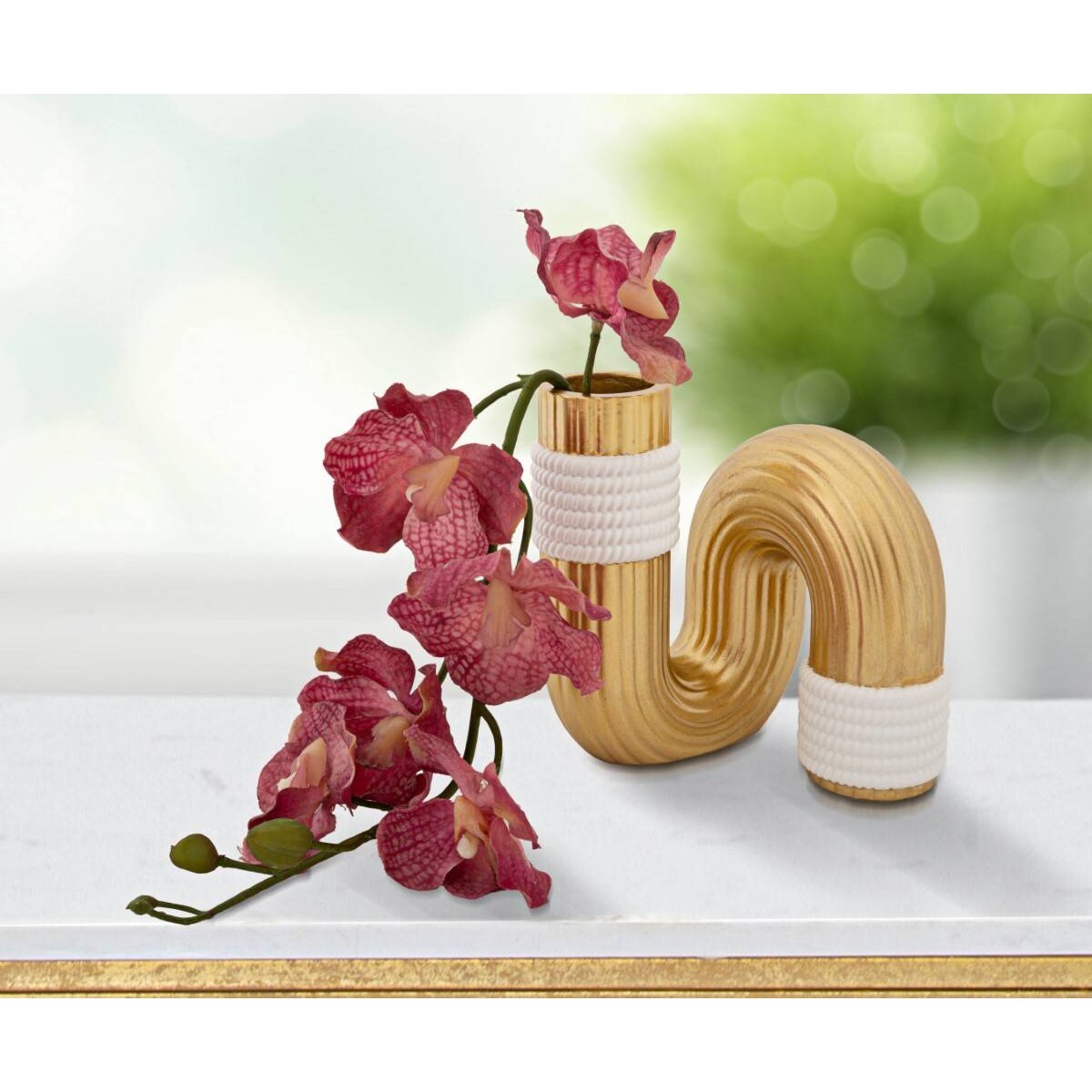 Wazon w kształcie fali z polyresinu, wys. 13 cm