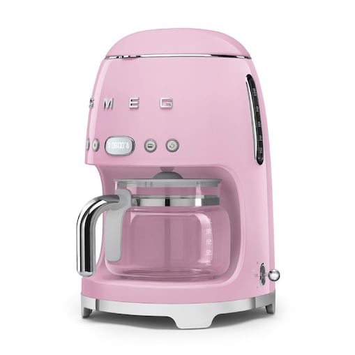 Ekspres do kawy przelewowy pastelowy róż 50's Style, SMEG