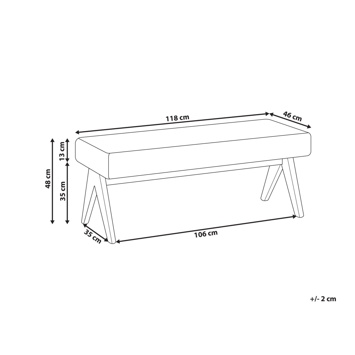 Ławka TAMRE Boucle Złamana biel