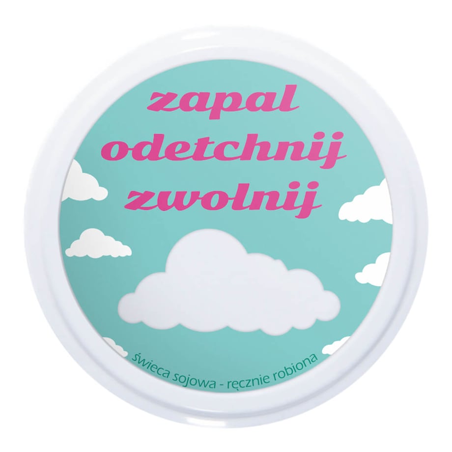 Naturalna świeca sojowa zapachowa "Zapal, Odetchnij, Zwolnij" w słoiku 150ml prezent upominek na każdą okazję dla kobiety babci mamy żony dziewczyny przyjaciółki
