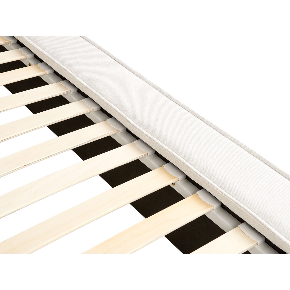 Łóżko tapicerowane 180 x 200 cm złamana biel LINARDS